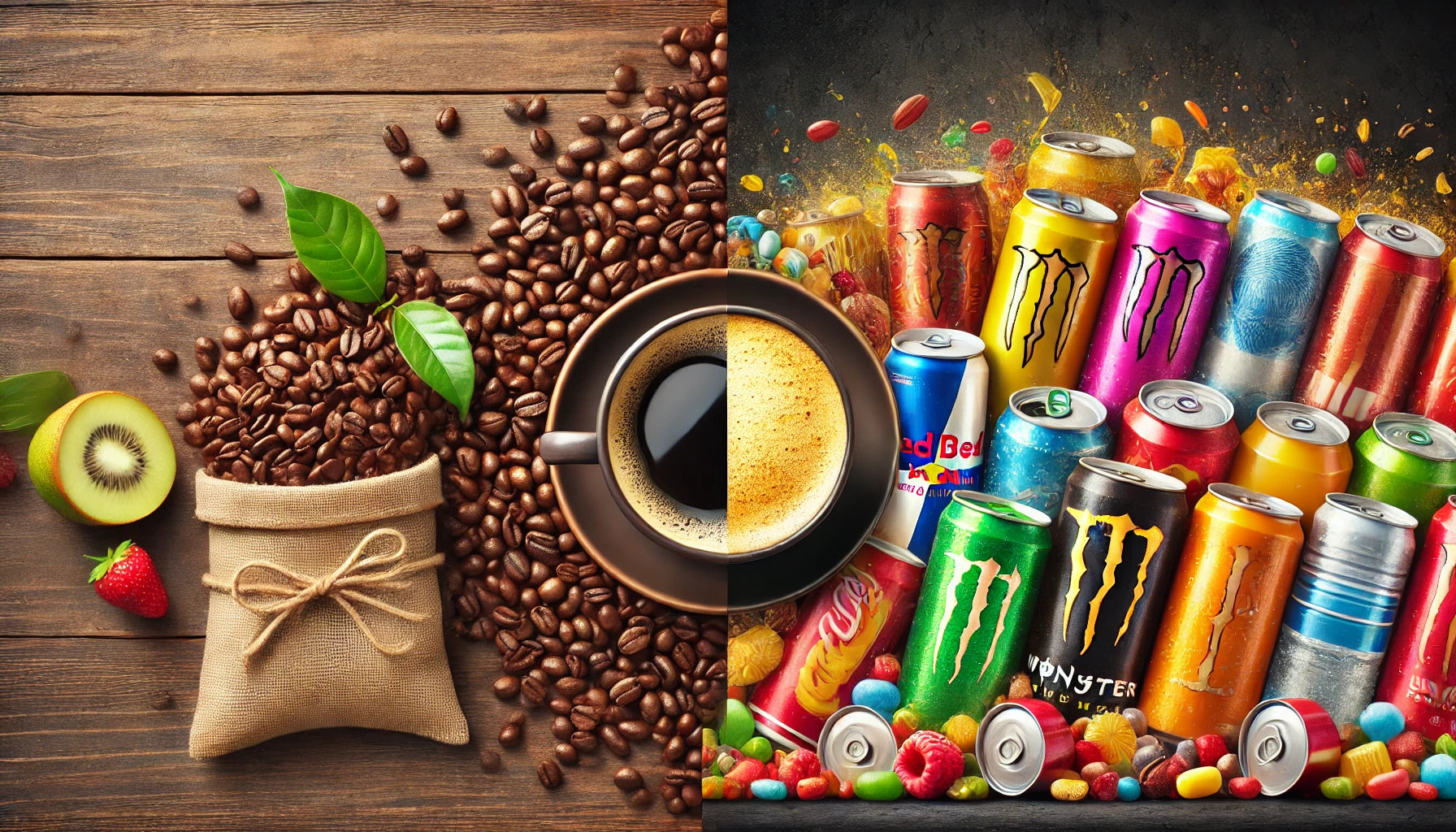 Kaffee vs. Energydrinks: Warum Kaffee die bessere Wahl ist